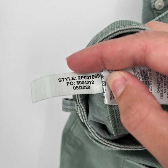 Vinyard Vines Jamie High-Rise Garment-Dyed Jeans Size 35 Green Stretch Coastal - Picture 9 of 14